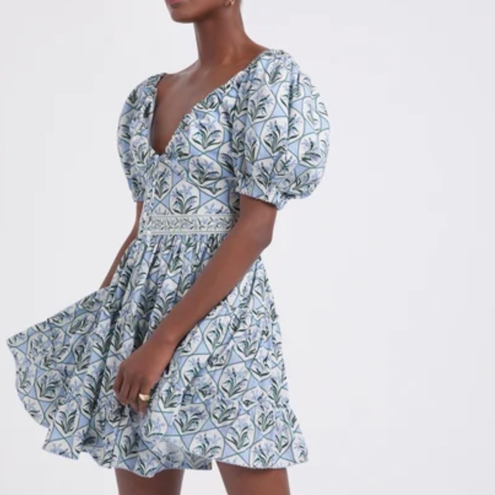 Agua by Agua Bendita Manzanilla Floral Minidress